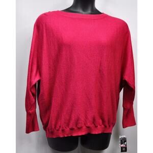 INC Woman Plus Size Sweater Radiance "Virtual Pink" Metallic Size 1X MSRP $70